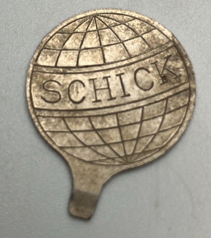 TOKEN MEDAL ADVERTISE SCHICK