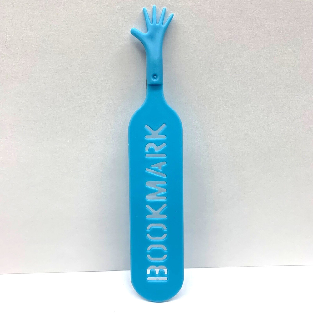 Whimsical Blue Hand Holding Your Spot Bookmark Plastic