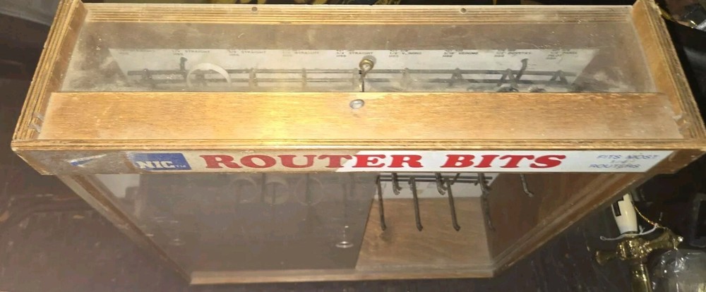 Vintage Router Bits Display Case Used.