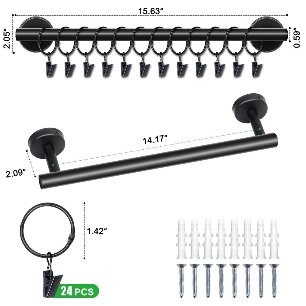 Wall Mounted Hat Rack with 24 Clips Adjustable Hooks for Caps Accessories Sto...