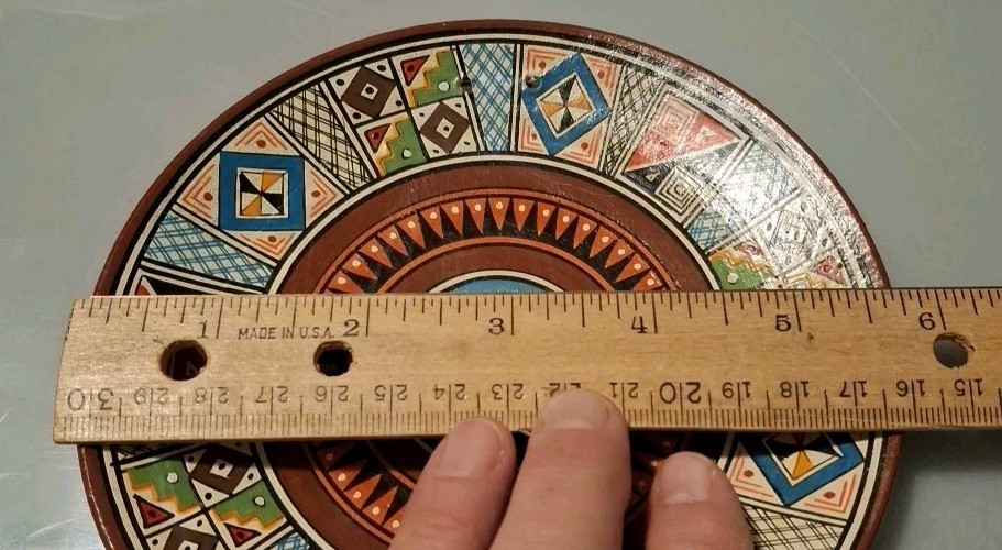 Hand Painted Peruvian Clay Plate