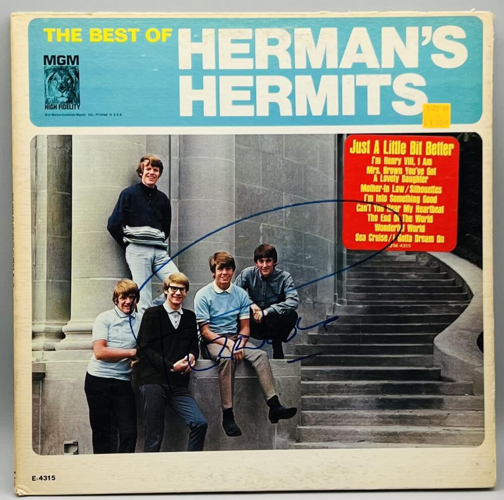 Peter Noone SInger Signed Autographed Vinyl LP Herman's Hermits JSA Authentic