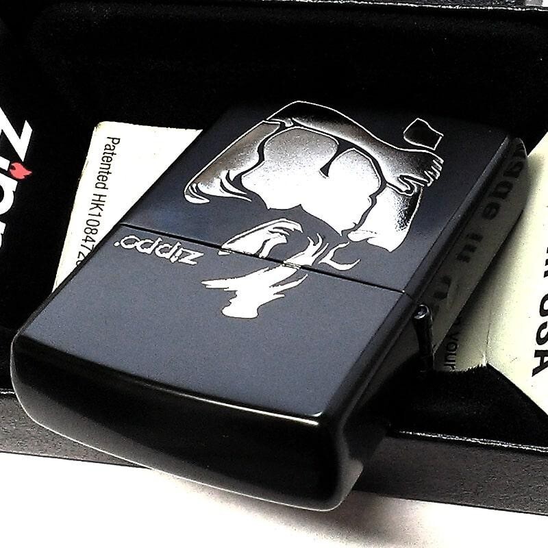 Zippo Sexy Silhouette Matte Black Silver Etching Single Sided Processing Lighter