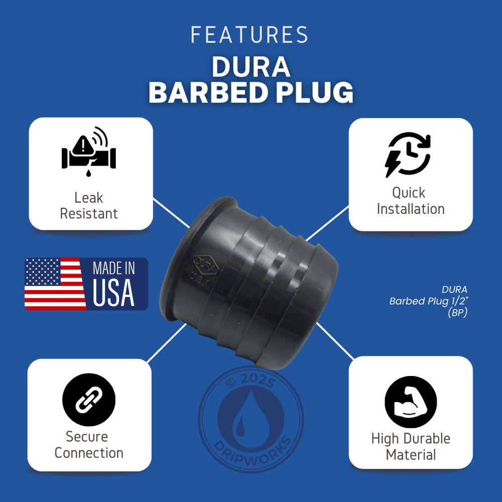 10 Pack Barbed Plug 1/2"