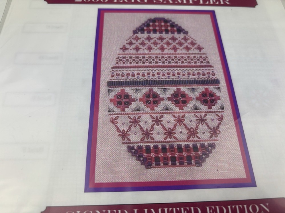 Cindy Valentine Designs 2006 Egg Sampler Hardanger Needlepoint Pattern 7S