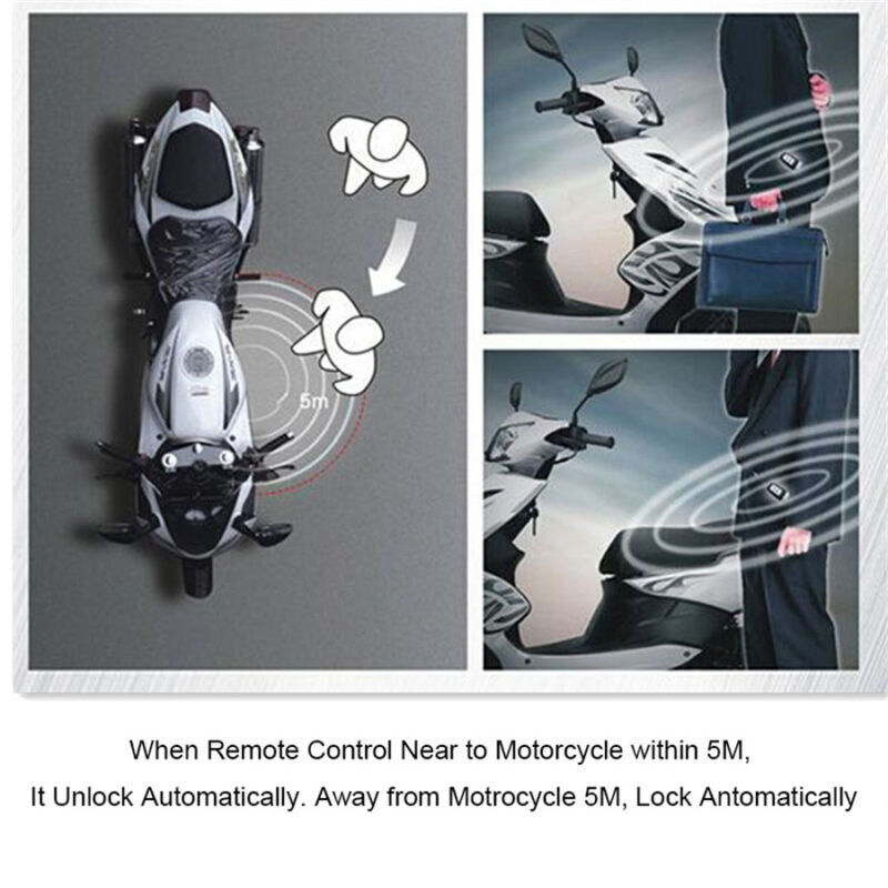PKE 2 Way Motorcycle Alarm Anti-Theft Security System Remote Engine Start 12±3V