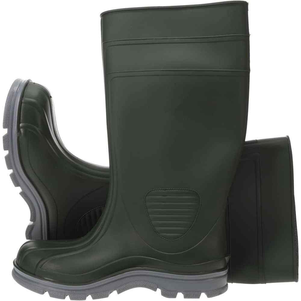 PRO-SAFE Unisex Size 11 Medium Width Steel Work Boot Green, PVC Blend Upper, ...
