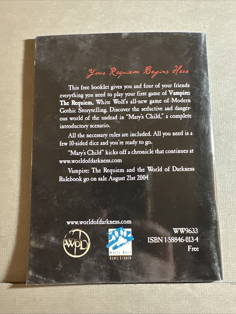 Vampire the Requiem - Introductory Scenario 2004 White Wolf 25A2507