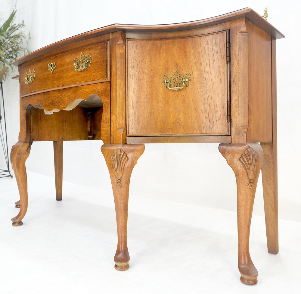Thomasville Brass Gallery Back Banded Top Light Walnut Sideboard MINT