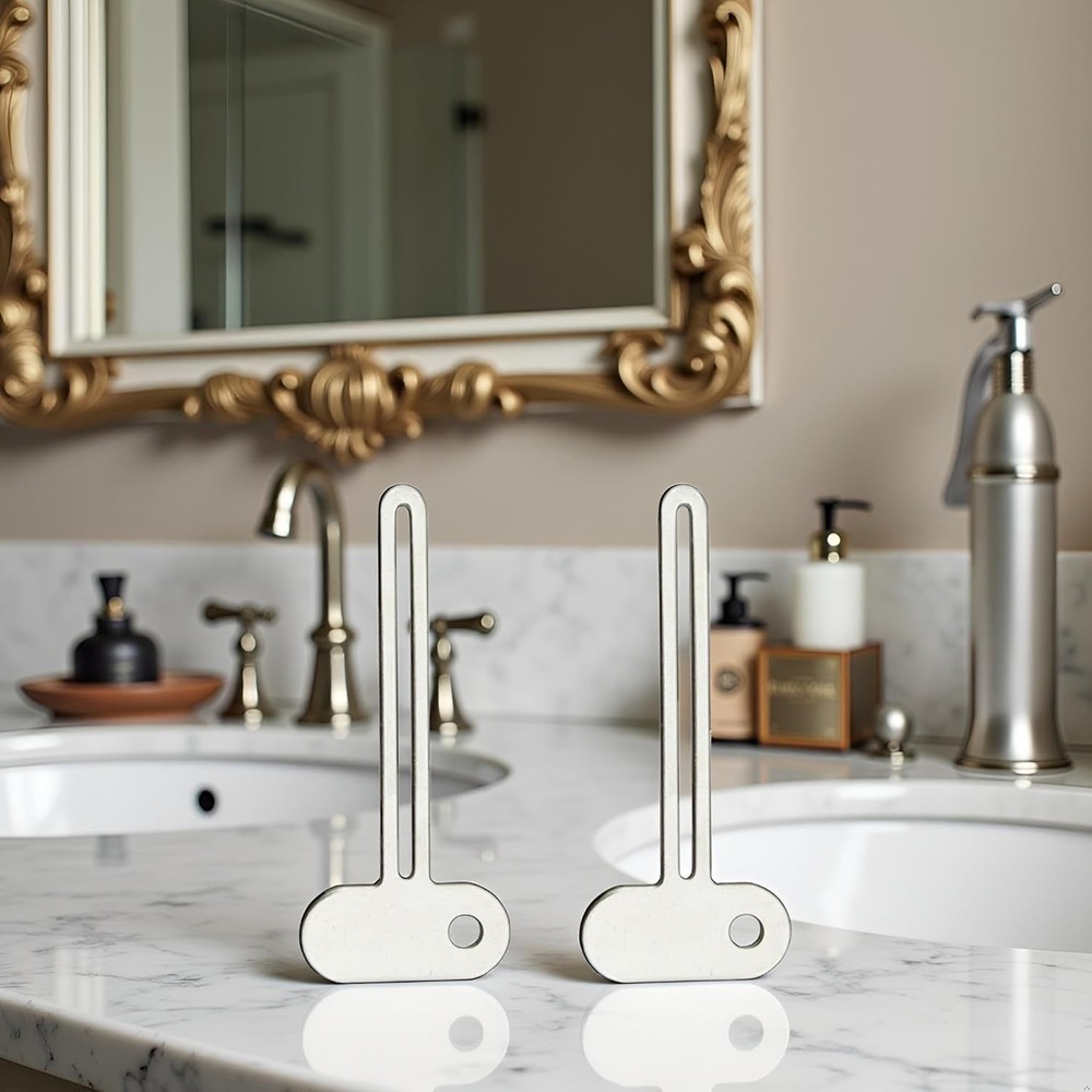 2 PCS Silver Key-Shaped Tube Squeezer Tool for Toothpaste and Creams,Squeezer Th