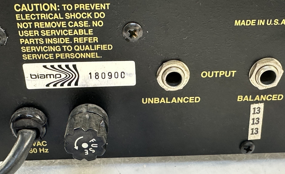 Biamp-10 band Equalizer Model EQ110