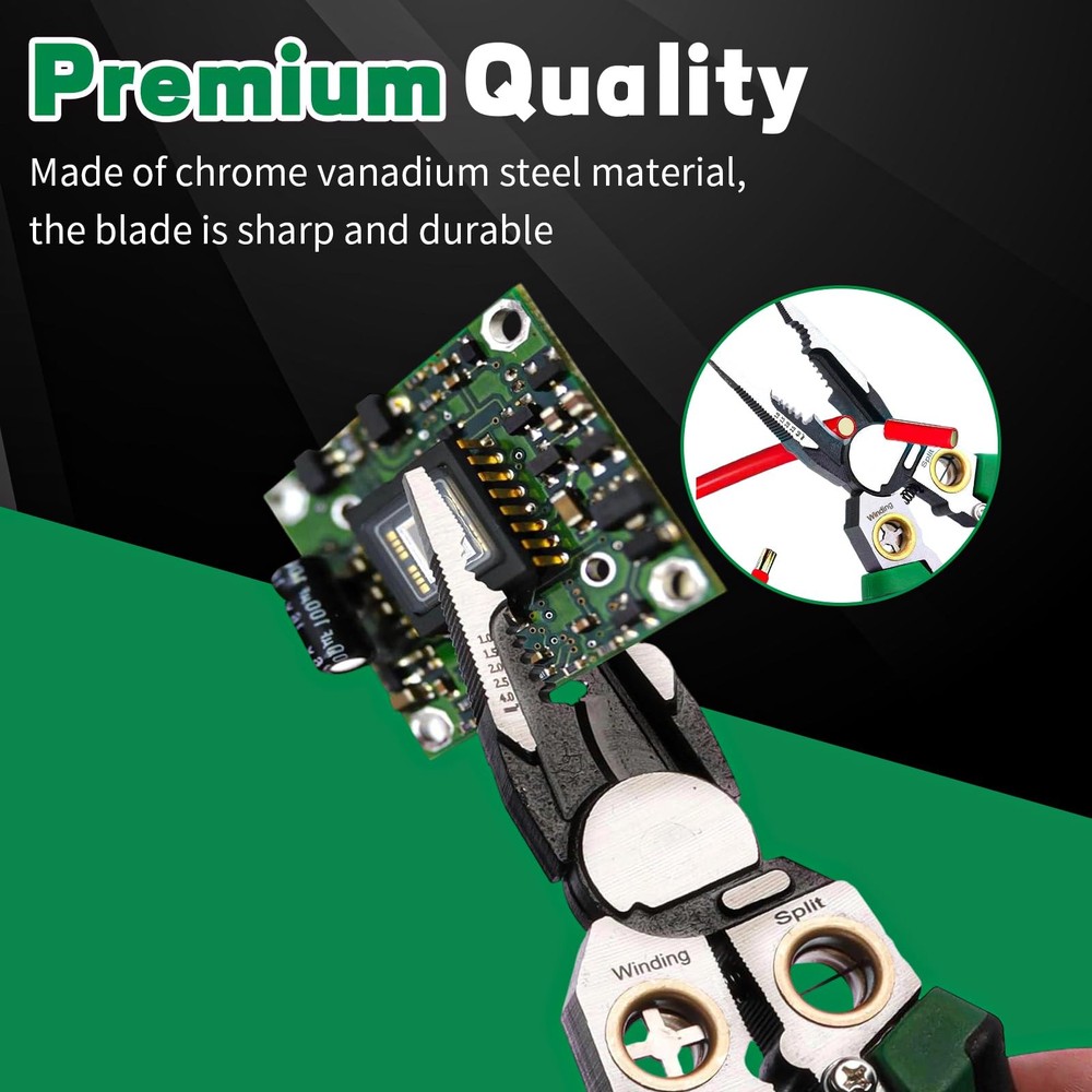 8 in 1 Wire Stripper with Voltage Tester, Wire Stripping Tool for Heavy Duty ...
