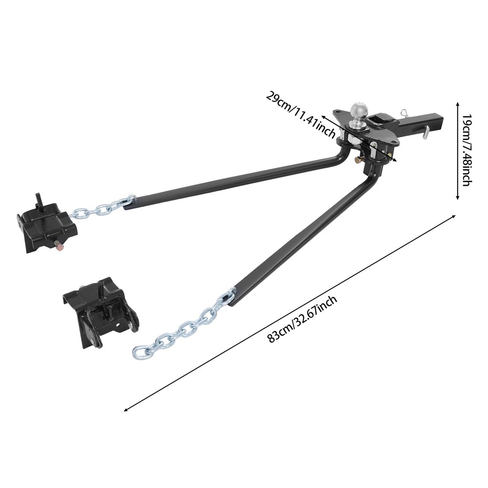 Weight Distribution Hitch, Black Trailer Hitch Device, Weight Distribution Hook
