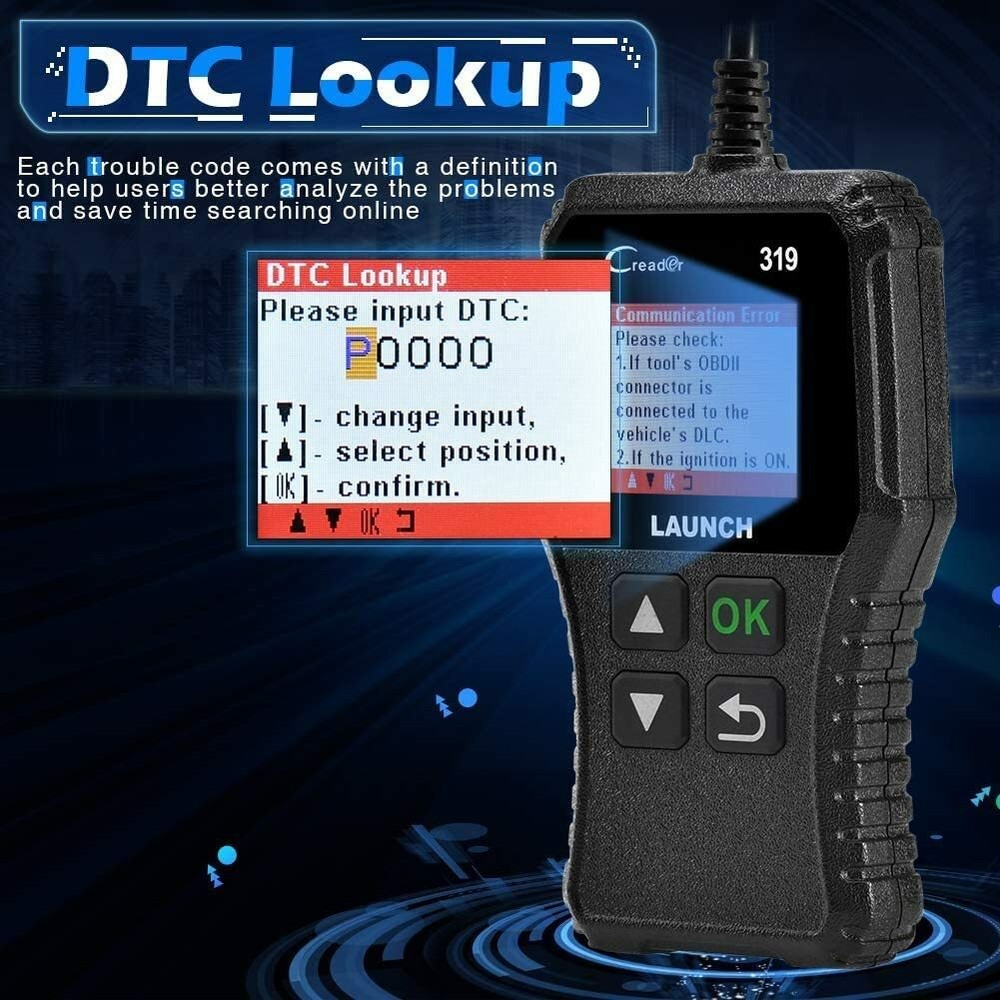 Automotive OBD Code Reader OBD2 Scanner Car Check Engine Fault Diagnostic Tool
