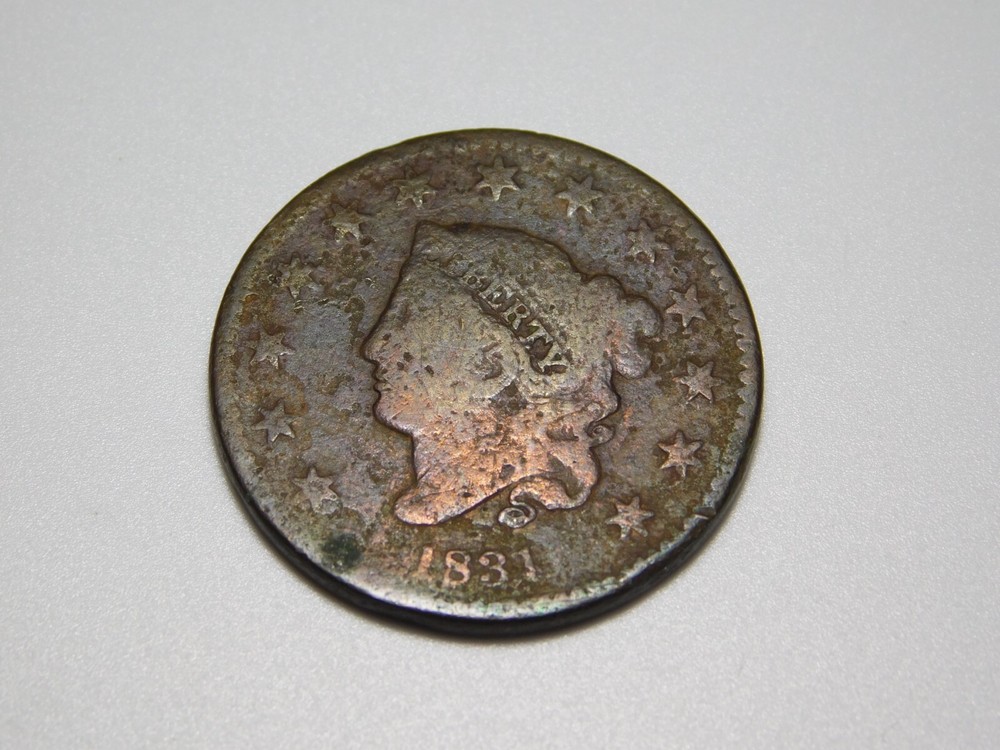 US COINS 1831 CORONET HEAD LARGE CENT