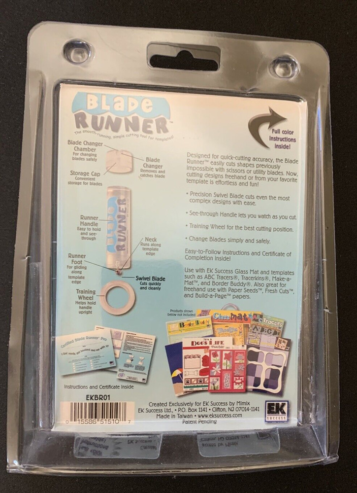 Blade Runner | Cutting Tool for Templates | Includes 3 Blades | New