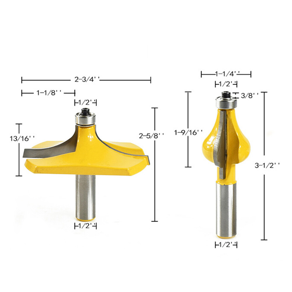 Thumbnail 2 Bit Handrail Router Bit Set 1/2" Shank