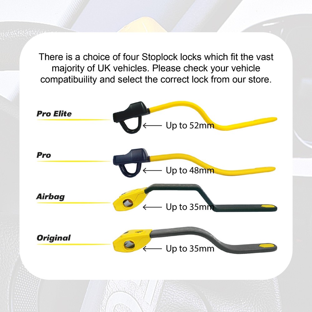 Stoplock Original Steering Wheel Lock for Aston Martin DB7 1994 to 2004