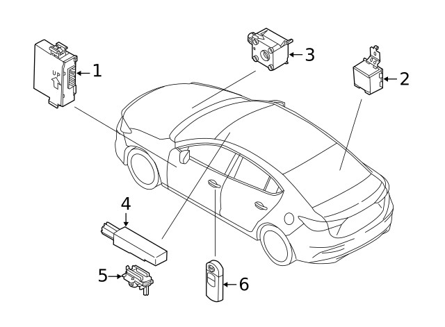 Genuine Mazda Keyless Entry Transmitter GJY9-67-5DY