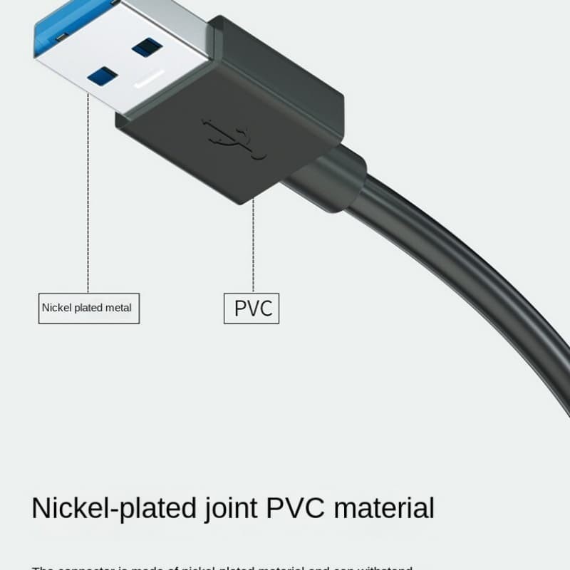 High-Speed USB 3.0 Hub Multi Splitter 4-Port Multiple Expander Adapter Computer