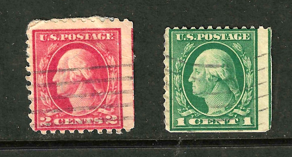 Misperf Errors Collection 1-2 Cent Washington Franklin 1910-1922 US 61B55