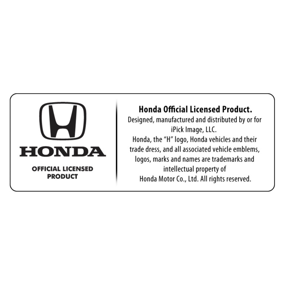 Honda Civic Si Rectangular Black Leather Key Chain