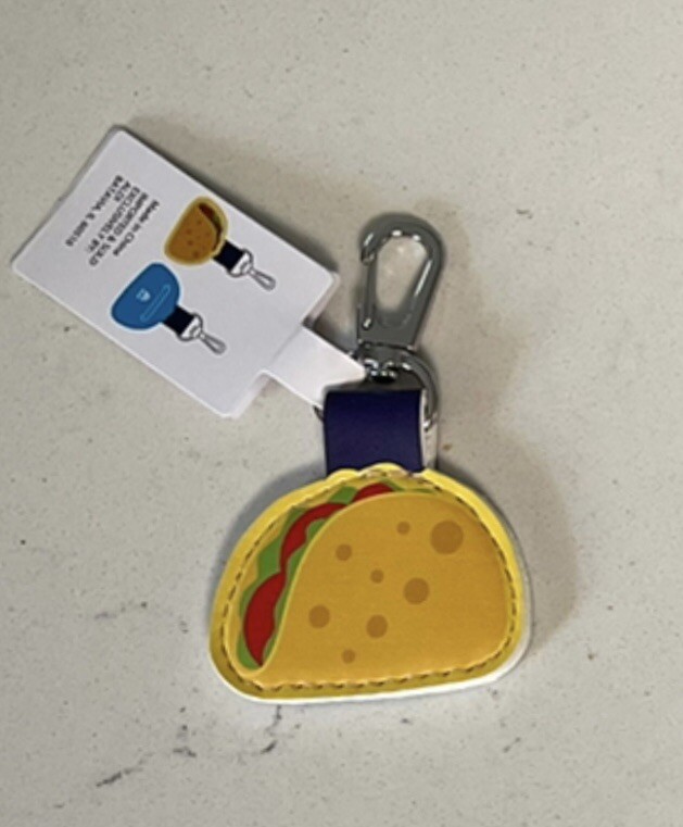 Aldi Taco quarter keeper keychain