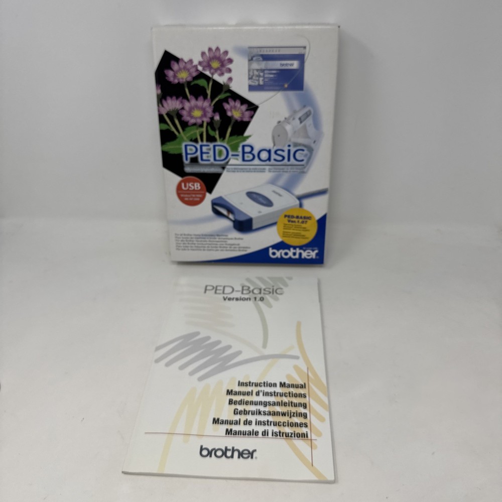 BROTHER PED-Basic Version 1.0 Embroidery Instruction Manual and Empty Box Only
