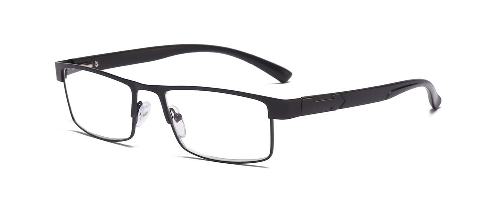 5 PK Mens Rectangular Blue Light Blocking Reading Glasses Spring Hinge Readers