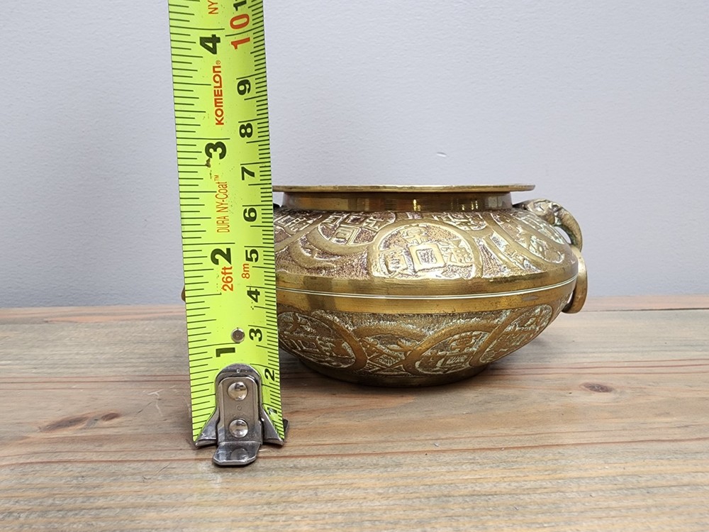 Vintage Solid Brass Design Asian Incense Burner