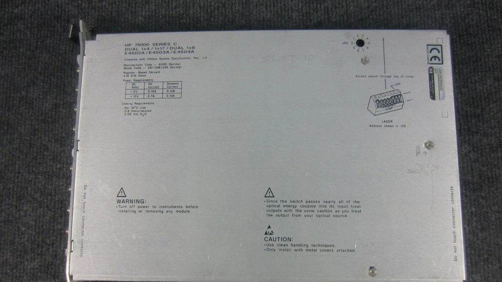 HP/AGILENT E4503A Dual Optical 1x8 Multiplexer VXI Module