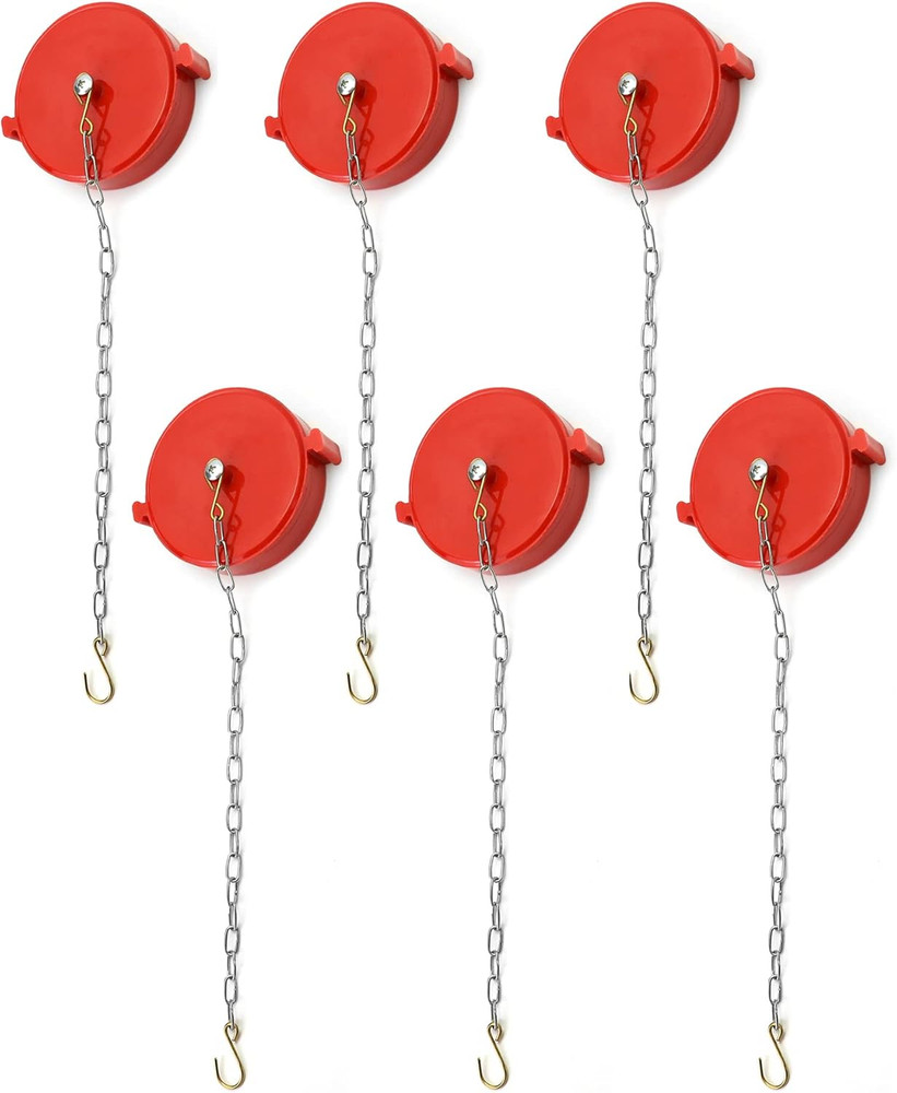 2-1/2" NST/NH Plastic Fire Hose Connection Standpipe Cap Fitting and Chain Fire
