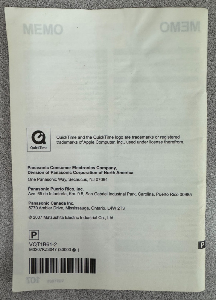 Panasonic DMC-TZ2 / TZ3 Digital Camera User Guide