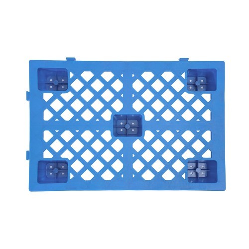 6-Piece Interlocking Plastic Pallets for Efficient Storage in Warehouses