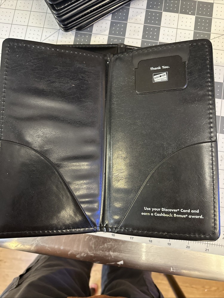 9- Used Double Panel Discover CHECK Books PRESENTERS RESTAURANT