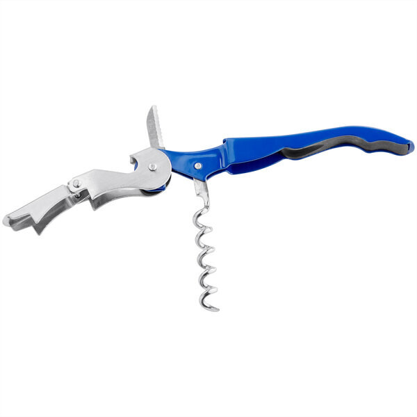 Acopa Waiter's Corkscrew with Blue Metal Handle