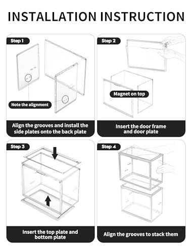 Stackable DVD Storage Box - 2-Pack Clear Organizer for CDs, Blu-ray, Video Games