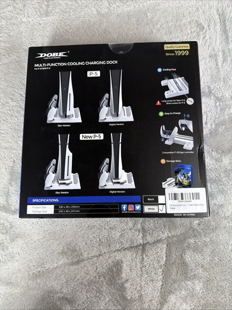 DOBE Multi-Function Cooling Charging Dock for PS5