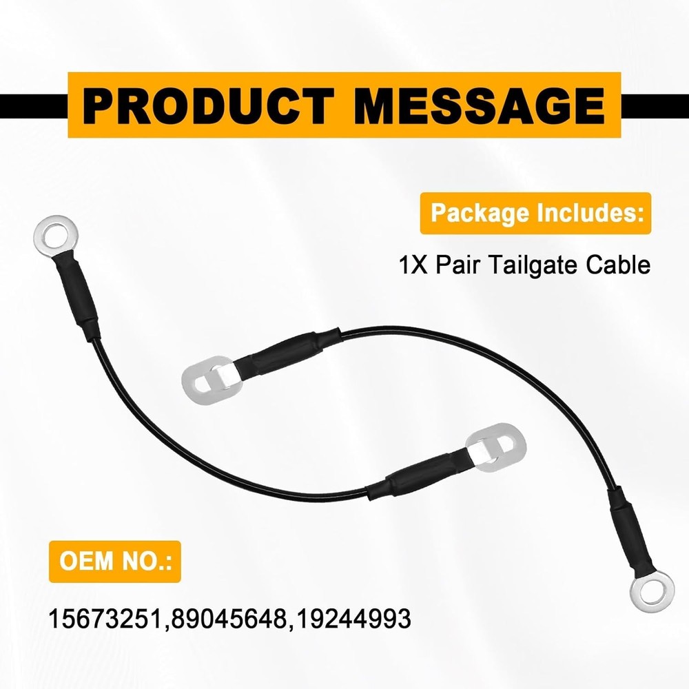 2 Pcs Tailgate Cable Tailgate Lift Support, Compatible with Tailgate Parts,