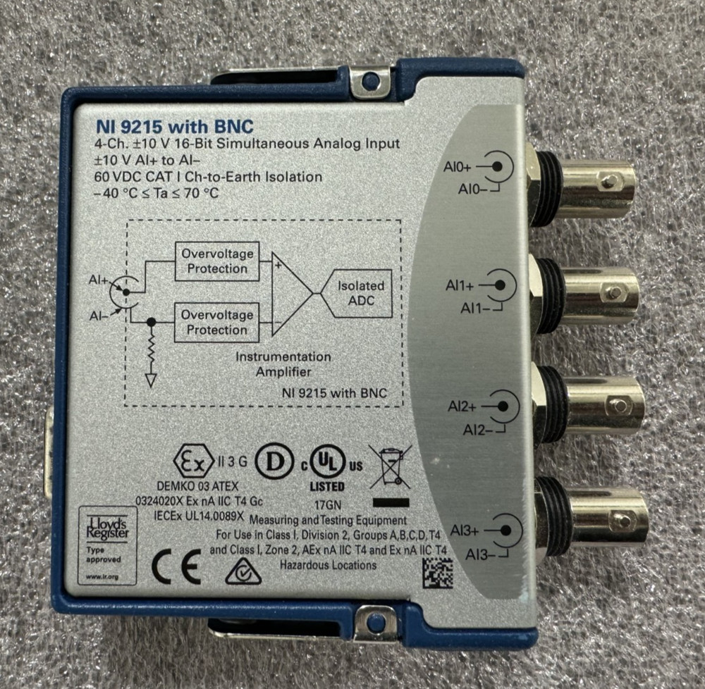 National Instruments NI 9215 with BNC Analog Input