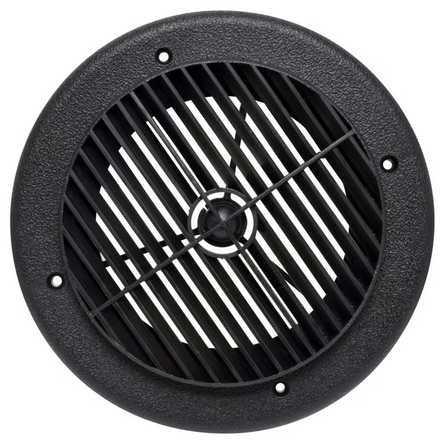 D&W 6840BK 4" A/C Vent W/ Louver Black RV/Camper/Trailer