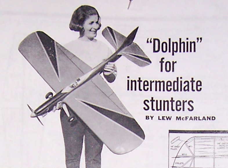 DOLPHIN PLAN + CONSTRUCTION ARTICLE for Lew McFarland's 48" UC Model Airplane