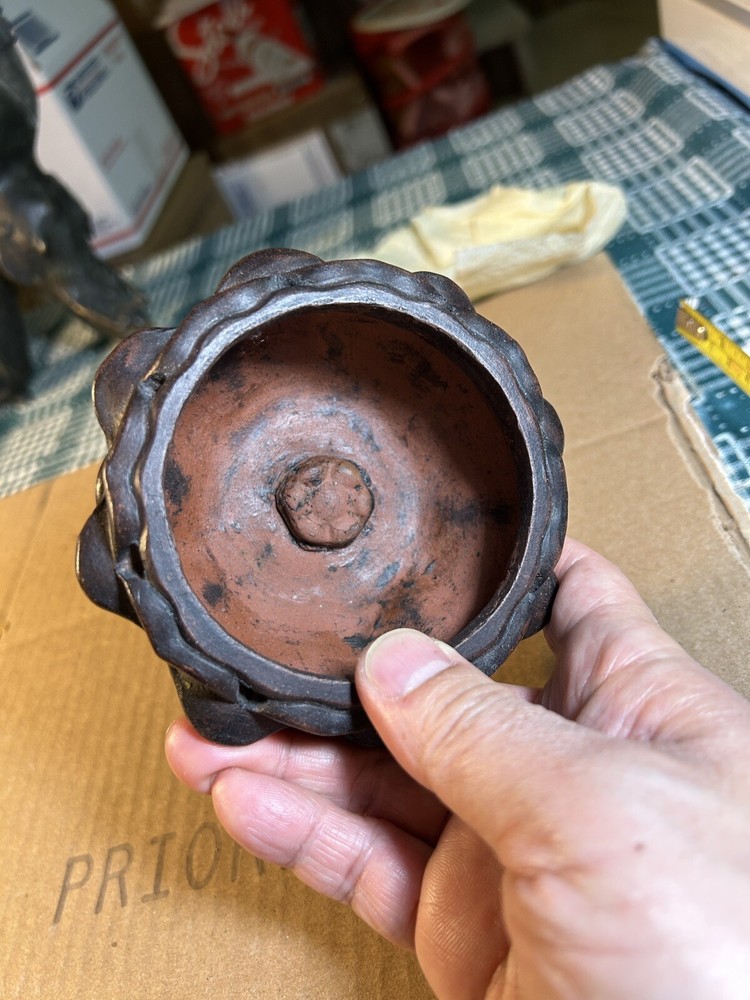 Chinese Antique Pottery Incense Burner Signed