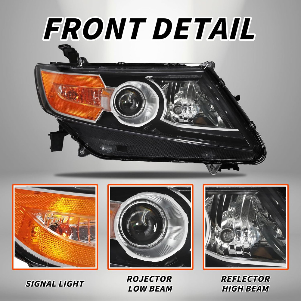 Headlight Assembly for Honda Odyssey 2011-2017, Headlamp Replacement Accessories