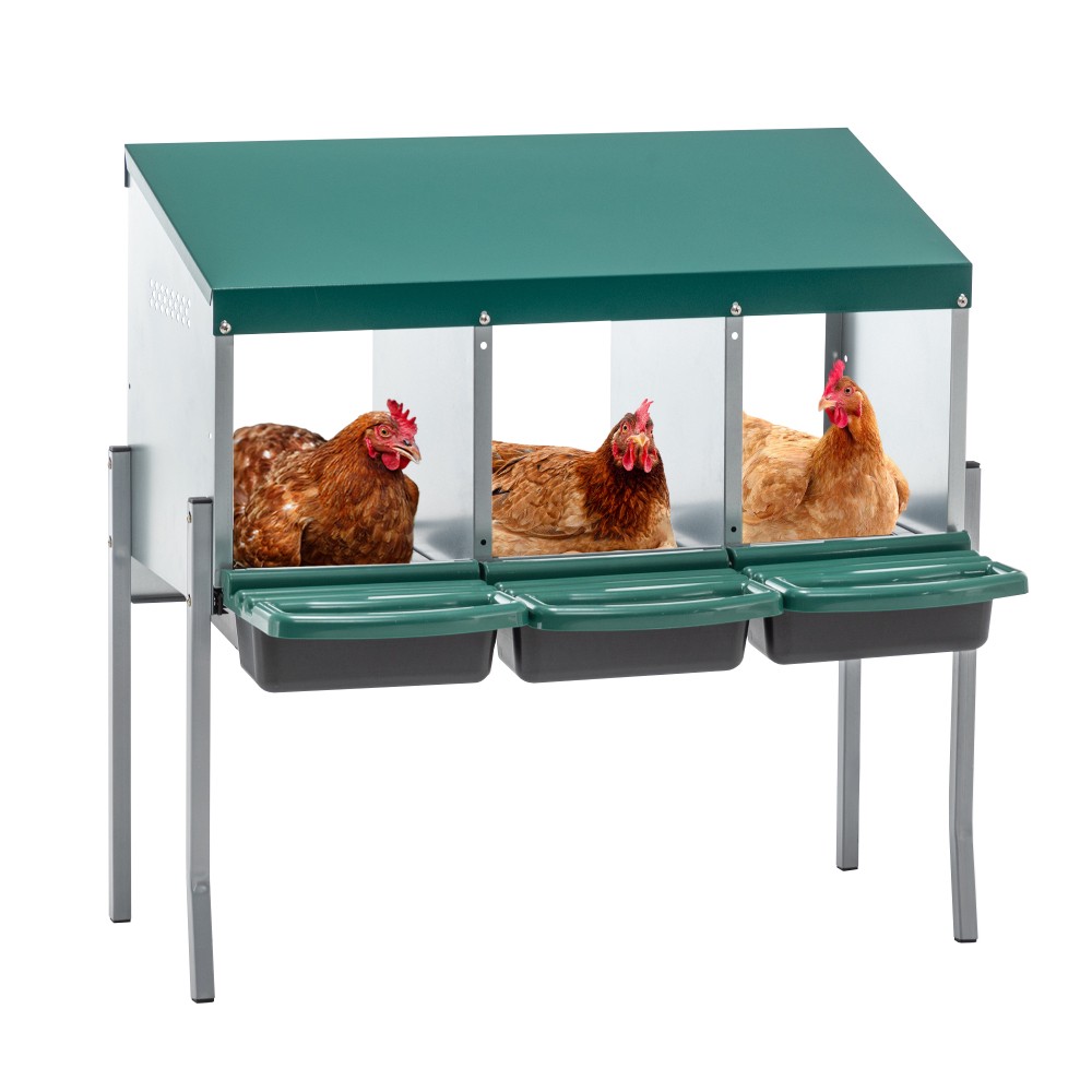 Nesting Boxes 3 Holes Chicken Nesting Boxes W Legs Lid Cover