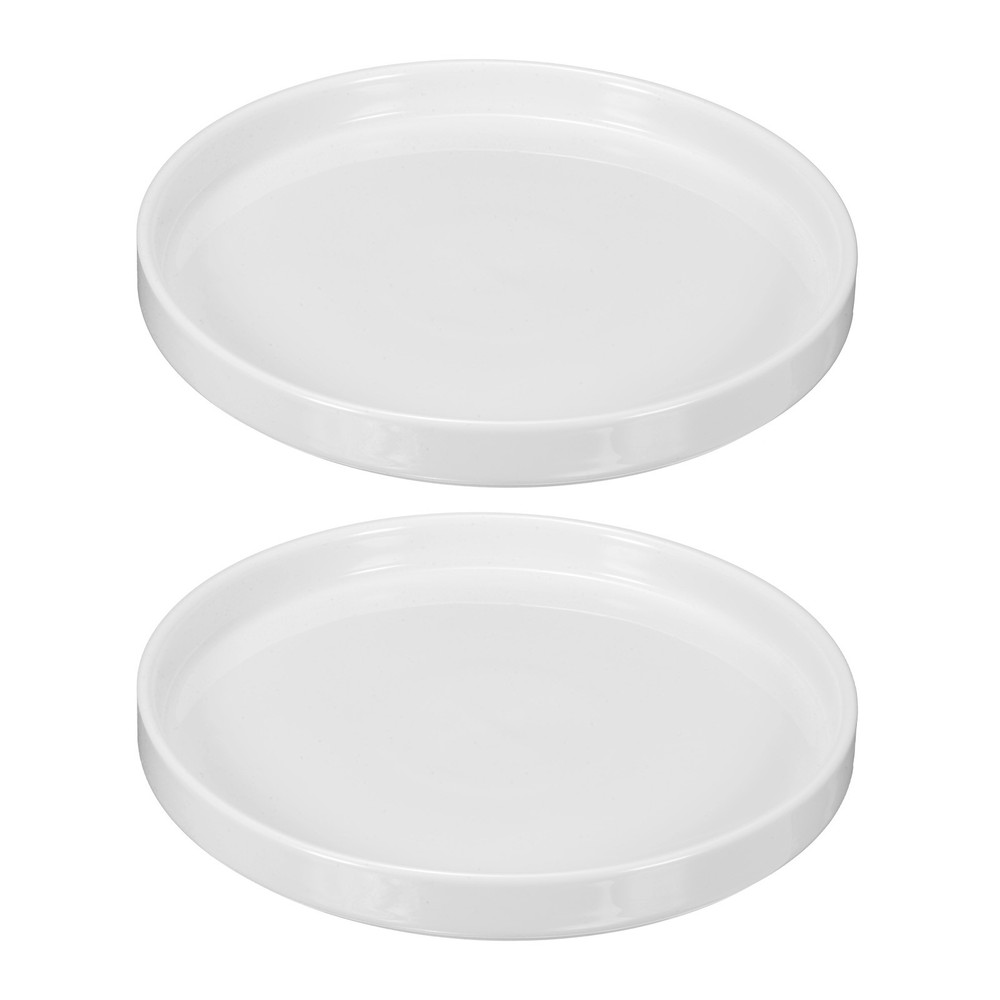 Ceramic Saucer 2pcs Round Saucer 7.1" Outer Diameter [White]