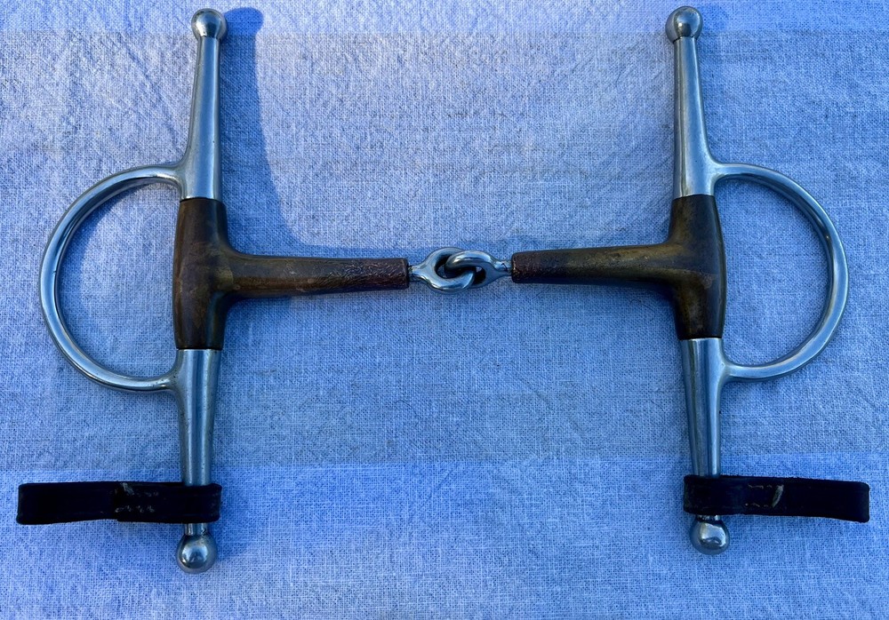 Used Full Cheek Snaffle Bit, Copper mouthpiece
