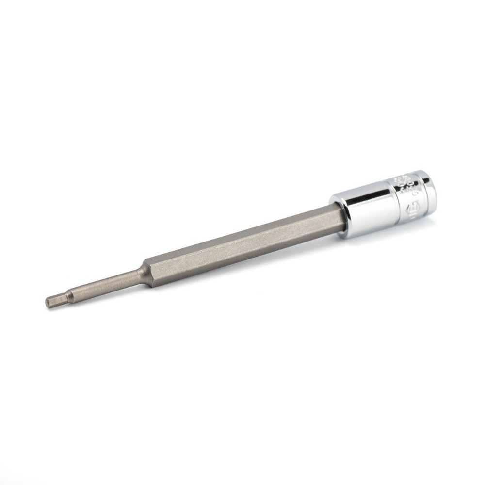 Genius Tools 1/4" Dr. 2.5mm Hex Bit Socket, 100mmL - 208+2525