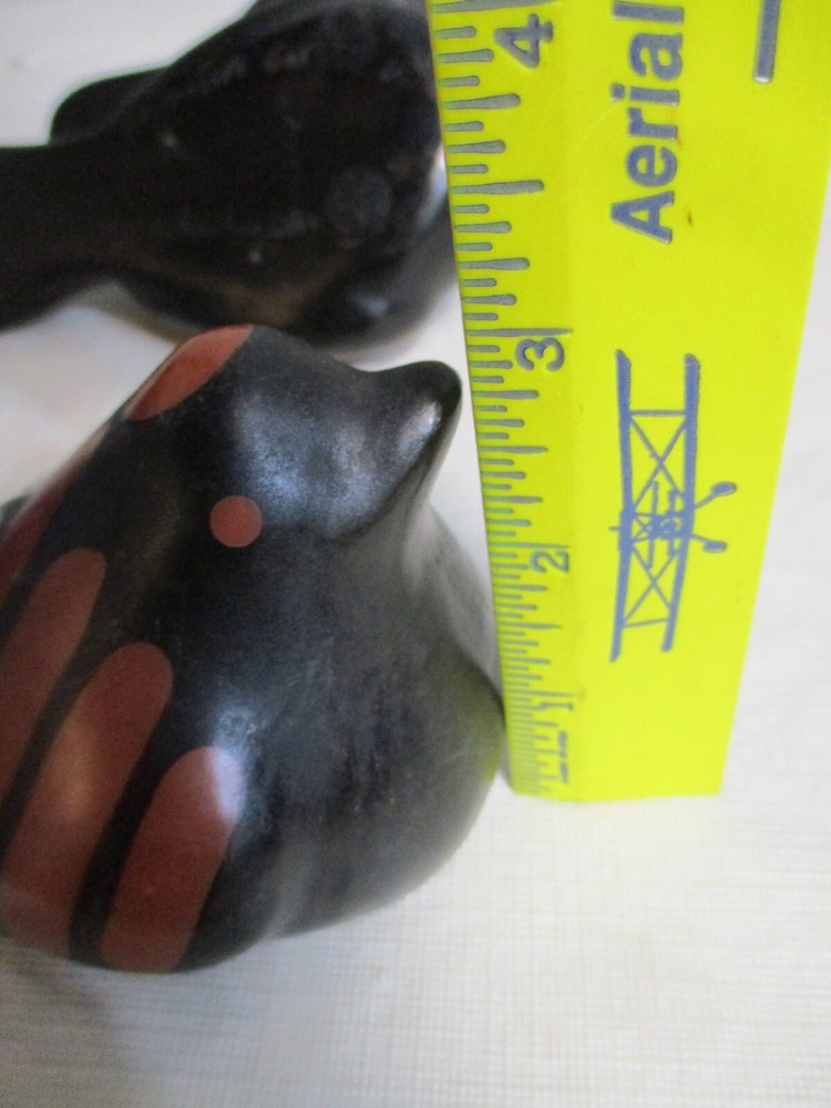 3 Chulucanas Peru Peruvian Pottery Signed - Art Pottery Birds