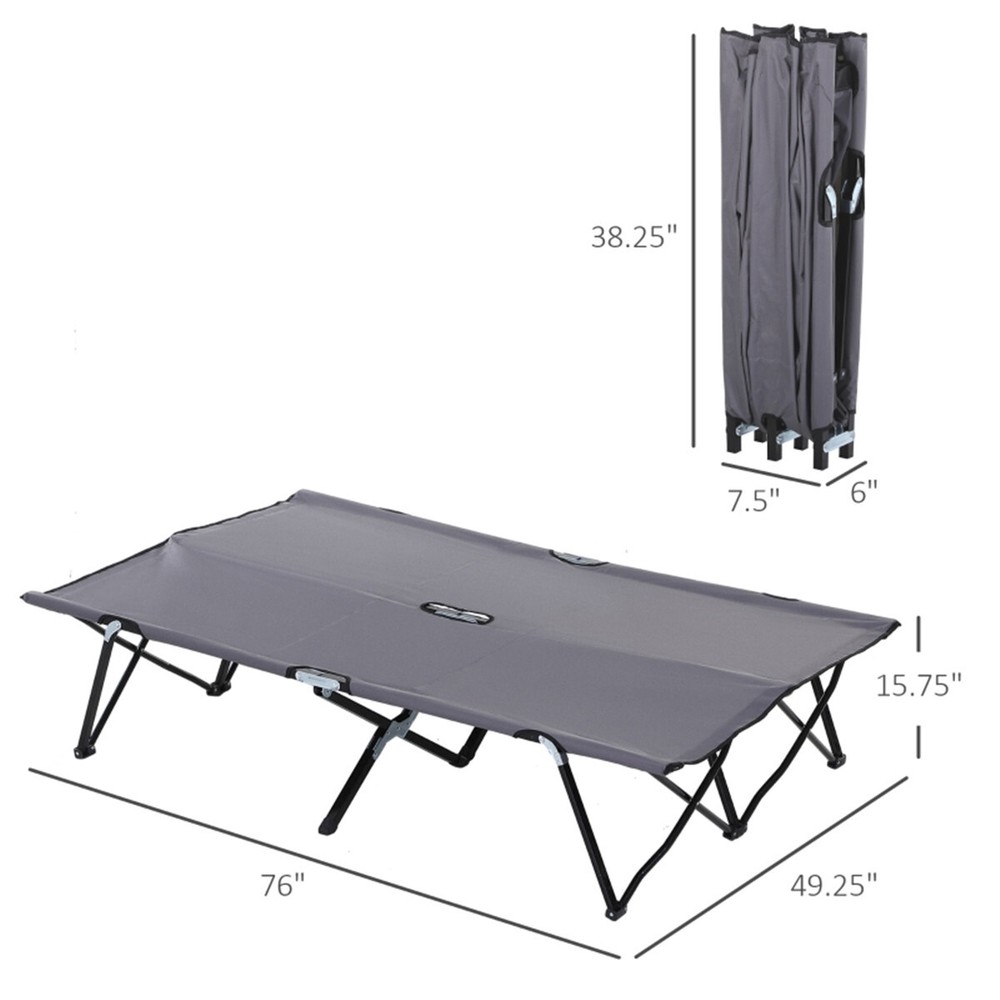 Folding Camping Chairs Camping Cot Gray